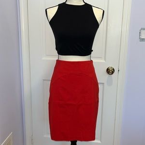 The Limited red pencil skirt